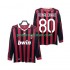 Nogometni Dresovi AC Milan RONALDINHO 80 2009 Retro Muški Domaći dres 2010 Dugi Rukav