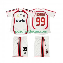 Nogometni Dresovi AC Milan RONALDO 9 2007 Retro Dječji Gostujući dres 2006 Kratkih Rukava