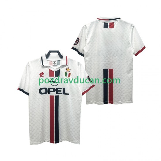 Nogometni Dresovi AC Milan 1996 1997 Retro Muški Gostujući dres Kratkih Rukava