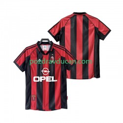 Nogometni Dresovi AC Milan Retro Muški Domaći dres 1998 1999 Kratkih Rukava
