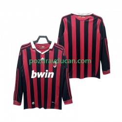 Nogometni Dresovi AC Milan 2009 Retro Muški Domaći dres 2010 Dugi Rukav