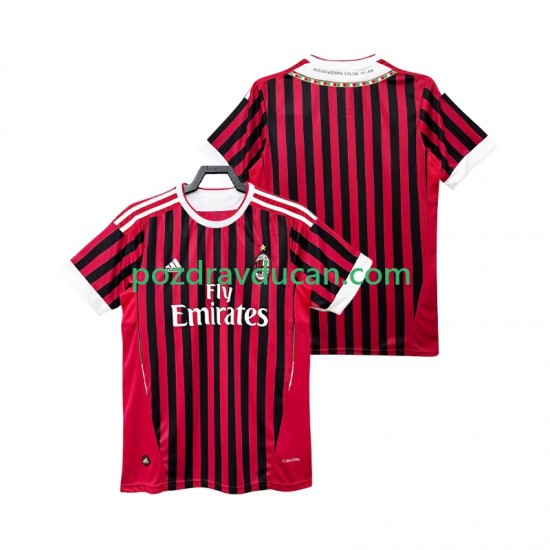 Nogometni Dresovi AC Milan 2012 Retro Muški Domaći dres 2011 Kratkih Rukava