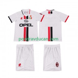 Nogometni Dresovi AC Milan 1996 1997 Retro Dječji Gostujući dres Kratkih Rukava