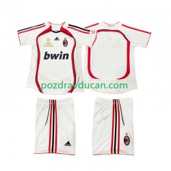 Nogometni Dresovi AC Milan 2007 Retro Dječji Gostujući dres 2006 Kratkih Rukava