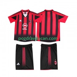 Nogometni Dresovi AC Milan 2005 Retro Dječji Domaći dres 2004 Kratkih Rukava