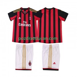 Nogometni Dresovi AC Milan 2013 2014 Retro Dječji Domaći dres Kratkih Rukava