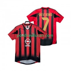 Nogometni Dresovi AC Milan SHEVCHENKO 7 2005 Retro Muški Domaći dres 2004 Kratkih Rukava