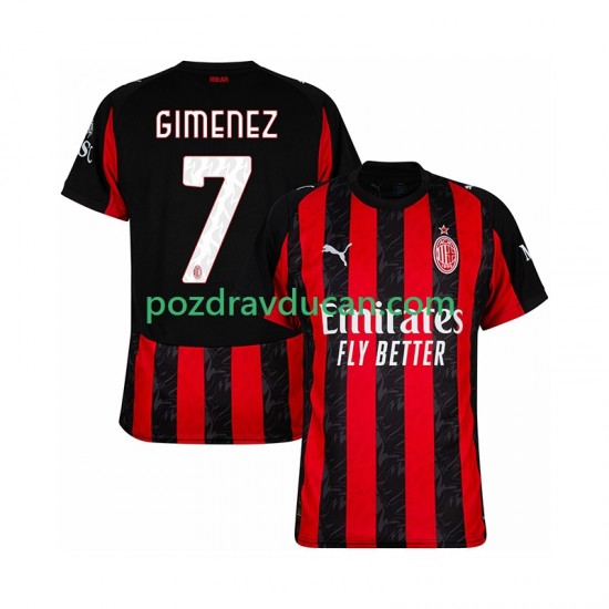 Nogometni Dresovi AC Milan Santiago Gimenez 7 Muški Domaći dres 2025-2026 Kratkih Rukava