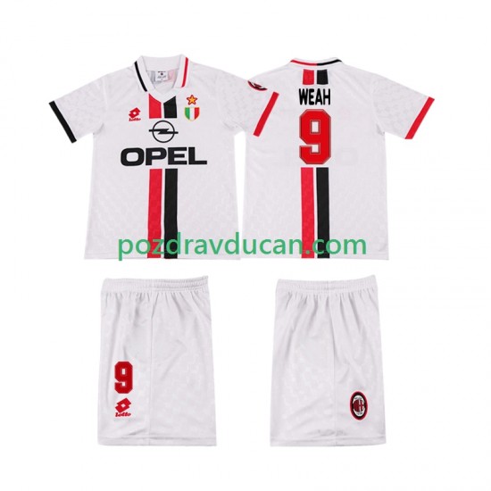 Nogometni Dresovi AC Milan WEAH 8 1996 1997 Retro Dječji Gostujući dres Kratkih Rukava