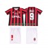Nogometni Dresovi AC Milan WEAH 9 1996 1997 Retro Dječji Domaći dres Kratkih Rukava