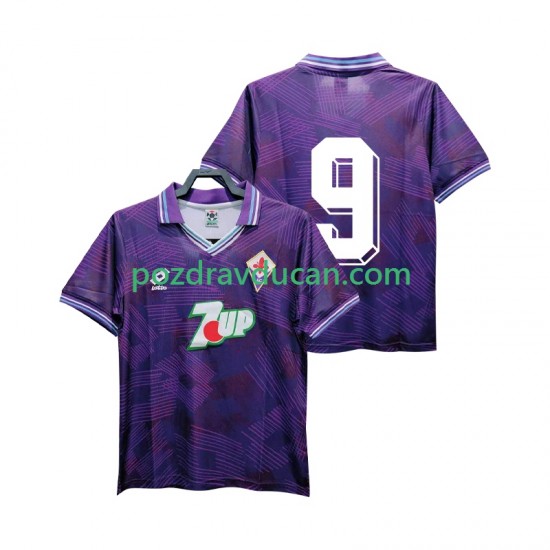 Nogometni Dresovi ACF Fiorentina 9 1992 1993 Retro Muški Domaći dres Kratkih Rukava