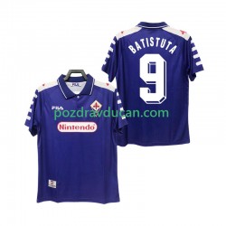 Nogometni Dresovi ACF Fiorentina BASTUTA 9 Retro Muški Domaći dres 1998 1999 Kratkih Rukava