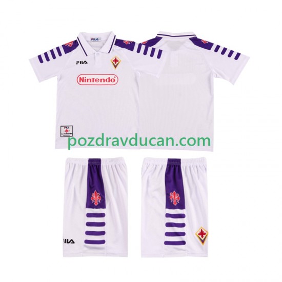 Nogometni Dresovi ACF Fiorentina Retro Dječji Gostujući dres 1998 1999 Kratkih Rukava