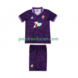 Nogometni Dresovi ACF Fiorentina 1992 1993 Retro Dječji Domaći dres Kratkih Rukava