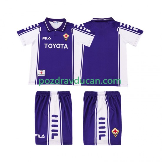 Nogometni Dresovi ACF Fiorentina 2000 Retro Dječji Domaći dres 1999 Kratkih Rukava