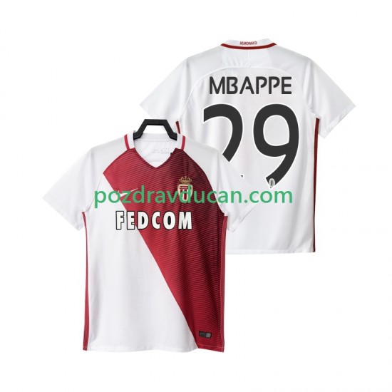 Nogometni Dresovi AS Monaco Mbappé 29 2016 2017 Muški Domaći dres Kratkih Rukava