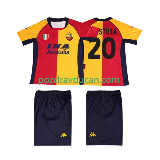 Nogometni Dresovi Roma Batistuta 20 2000 2001 Retro Dječji Domaći dres Kratkih Rukava