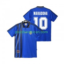Nogometni Dresovi Argentina MARADONA 10 Retro Muški Gostujući dres 1994 Kratkih Rukava