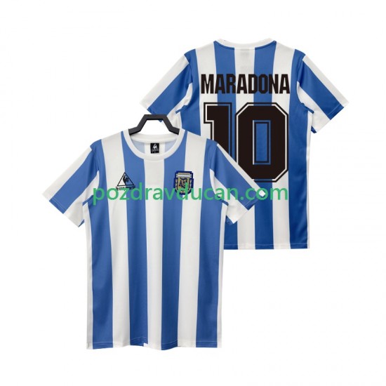 Nogometni Dresovi Argentina MARADONA 10 1986 Retro Muški Domaći dres Kratkih Rukava