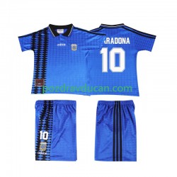 Nogometni Dresovi Argentina MARADONA 10 Retro Dječji Gostujući dres 1994 Kratkih Rukava