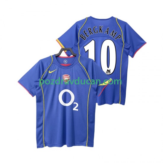 Nogometni Dresovi Arsenal BERGKAMP 10 2005 Retro Muški Gostujući dres 2004 Kratkih Rukava