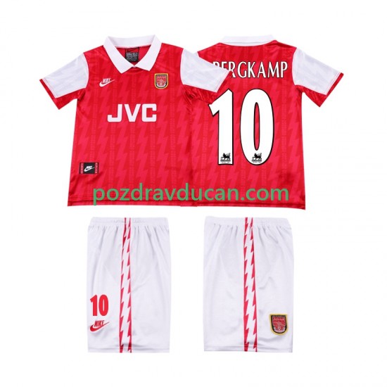 Nogometni Dresovi Arsenal BERGKAMP 10 1996 Retro Dječji Domaći dres 1994 Kratkih Rukava