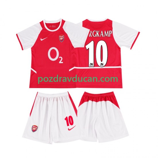 Nogometni Dresovi Arsenal BERGKAMP 10 2003 Retro Dječji Domaći dres 2002 Kratkih Rukava