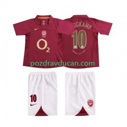 Nogometni Dresovi Arsenal BERGKAMP 10 2005 Retro Dječji Domaći dres 2006 Kratkih Rukava