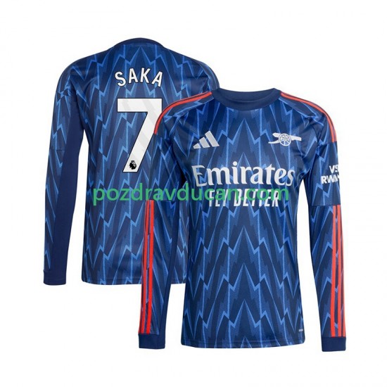 Nogometni Dresovi Arsenal Bukayo Saka 7 Muški Gostujući dres 2025-2026 Dugi Rukav