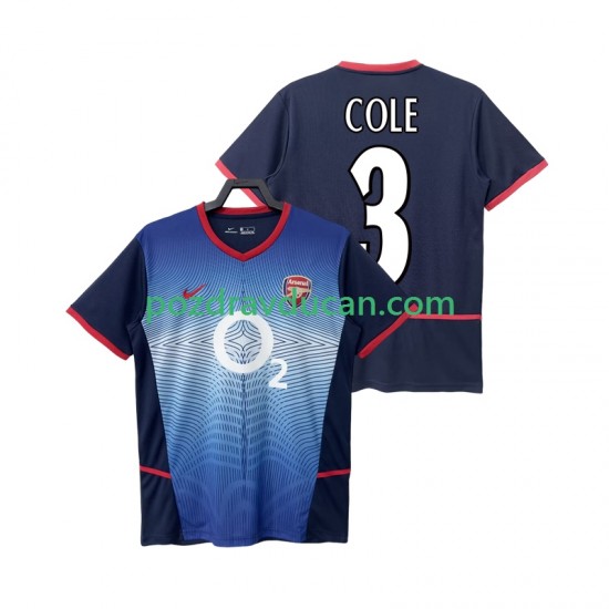 Nogometni Dresovi Arsenal COLE 3 Retro Muški Gostujući dres 2002 2004 Kratkih Rukava