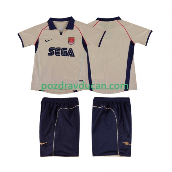 Nogometni Dresovi Arsenal 2001 Retro Dječji Gostujući dres 2002 Kratkih Rukava