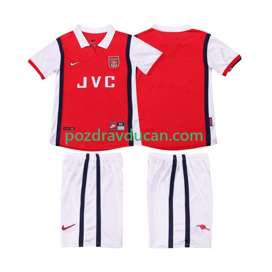 Nogometni Dresovi Arsenal Retro Dječji Domaći dres 1998 1999 Kratkih Rukava