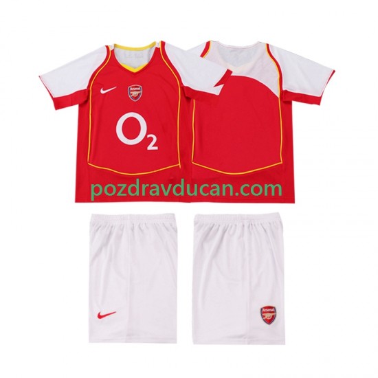Nogometni Dresovi Arsenal 2005 Retro Dječji Domaći dres 2004 Kratkih Rukava