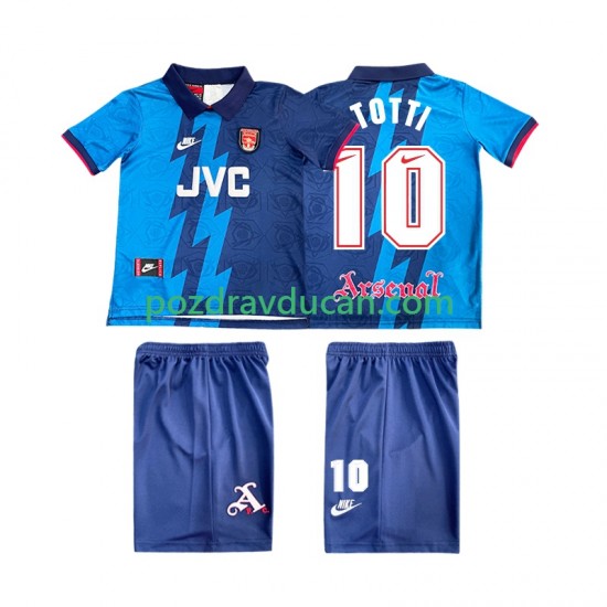 Nogometni Dresovi Arsenal TOTTI 10 1995 1996 Retro Dječji Gostujući dres Kratkih Rukava