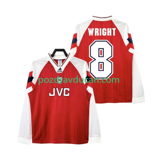Nogometni Dresovi Arsenal WRIGHT 8 192 Retro Muški Domaći dres 1994 Dugi Rukav