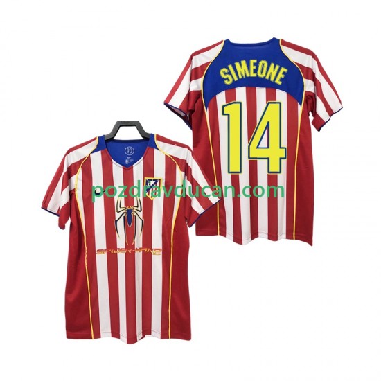 Nogometni Dresovi Atlético Madrid SIMEONE 14 2005 Retro Muški Domaći dres 2004 Kratkih Rukava