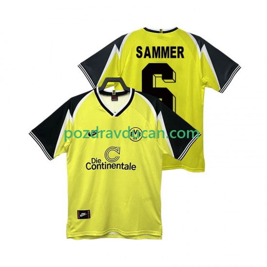 Nogometni Dresovi Borussia Dortmund SAMMER 6 1995 1996 Retro Muški Domaći dres Kratkih Rukava