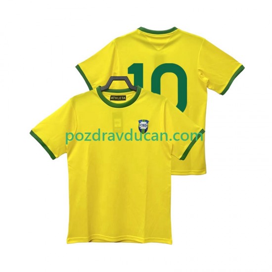 Nogometni Dresovi Brazil 10 1970 Retro Muški Domaći dres Kratkih Rukava
