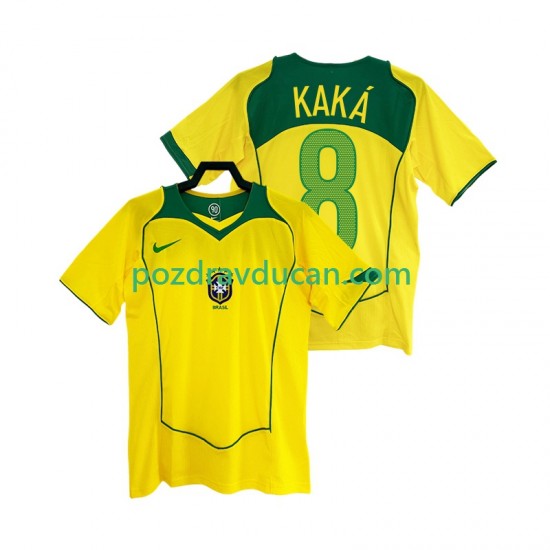 Nogometni Dresovi Brazil KAKA 8 Retro Muški Domaći dres 2004 Kratkih Rukava