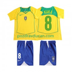 Nogometni Dresovi Brazil KAKA 8 Retro Dječji Domaći dres 2004 Kratkih Rukava
