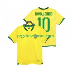 Nogometni Dresovi Brazil RONALDINHO 10 Retro Muški Domaći dres 2006 Kratkih Rukava
