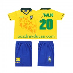 Nogometni Dresovi Brazil RONALDO 20 Retro Dječji Domaći dres 1994 Kratkih Rukava