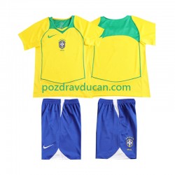 Nogometni Dresovi Brazil Retro Dječji Domaći dres 2004 Kratkih Rukava