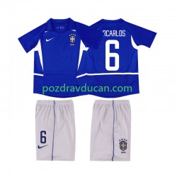 Nogometni Dresovi Brazil Roberto Carlos 6 Retro Dječji Gostujući dres 2002 Kratkih Rukava
