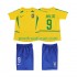 Nogometni Dresovi Brazil Ronaldo 9 Retro Dječji Domaći dres 2002 Kratkih Rukava