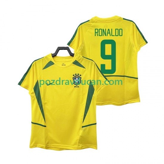 Nogometni Dresovi Brazil Ronaldo 9 Retro Muški Domaći dres 2002 Kratkih Rukava