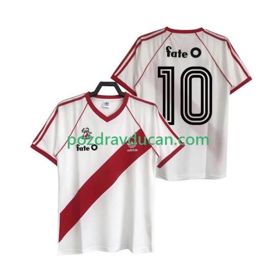 Nogometni Dresovi CA River Plate 10 1986 Retro Muški Domaći dres Kratkih Rukava