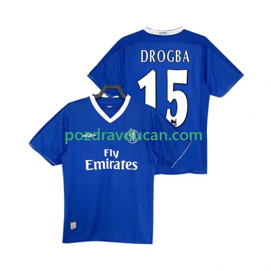 Nogometni Dresovi Chelsea DROGBA 15 2003 2005 Retro Muški Domaći dres Kratkih Rukava