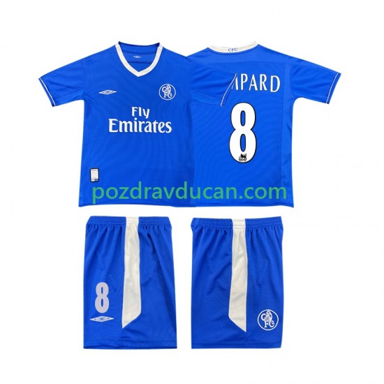 Nogometni Dresovi Chelsea LAMPARD 8 2003 2005 Retro Dječji Domaći dres Kratkih Rukava