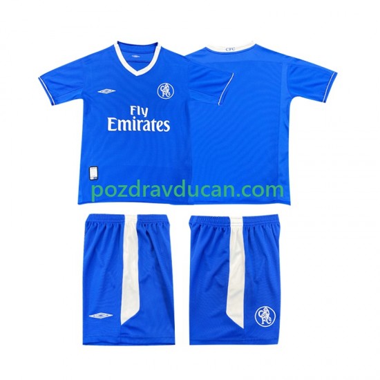 Nogometni Dresovi Chelsea 2003 2005 Retro Dječji Domaći dres Kratkih Rukava